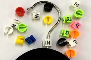 veľkostné značenie<br>na vešiaky