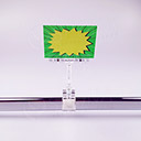 Cenovkový systém MEMO, clip XL s prstom, štipec do max. priemeru 32 mm, transparentný