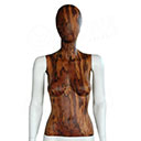 Figurína dámska WOOD 310, matná biela, drevený dekór