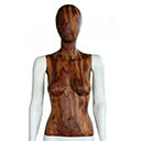 Figurína dámska WOOD 310, matná biela, drevený dekor