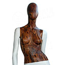 Figurína dámska WOOD 311, matná biela, drevený dekor