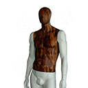 Figurína pánska WOOD 310, matná biela, drevený dekór