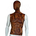 Figurína pánska WOOD 311, matná biela, drevený dekor