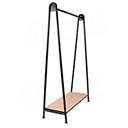 Štender NORVE B šírka 100 cm, výška 160 cm, čierny matný