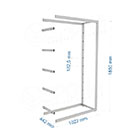BIGSHOP KIT 08E, 1022 x 442 x 1850 x 182,5 mm, matná biela