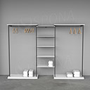 CUADRO, KIT 04A, 2540 x 1800 x 400 mm, antracit, biele police