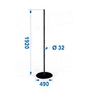 ROUND, stojka samostojná, výška 1920 mm, biela