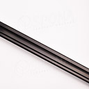 SLAT insert / lišta do drážky, profil T, hliník 0,85 mm, dĺžka 120 cm, zaguľatený, čierny