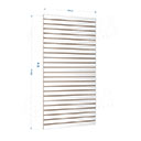 SLAT drážkový panel SLIM 120 x 240 cm, hrúbka 13,8 mm, 23 drážok, rozstup 10 cm, biely