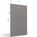 SLAT FIX drážkový panel 120 x 240 cm, 23 drážok, rozstup 10 cm, bez insertov, platina