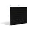 SLAT FIX drážkový panel 120 x 120 cm, 7 drážok, rozstup 15 cm, bez insertov, čierny