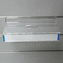 SLAT polica na topánky s čelom s dierou 100 x 250 mm, akryl