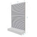 Gondola typ L, SLAT FIX panel, 120 x 50 x 240 cm, biela