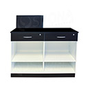Pult BOX komplet predajný/pokladničný 122 x 93 x 65 cm, ľavý, biele + čierne LTD