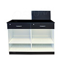 Pult BOX komplet predajný/pokladničný 122 x 93 x 65 cm, pravý, biele + čierne LTD