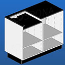 Pult BOX komplet pokladničný 122 x 93 x 65 cm, levy biele + čierne LTD