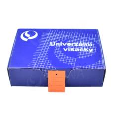 Papierové visačky, typ 3040, 29 x 40 mm, s potlačou, oranžové, 2000 ks