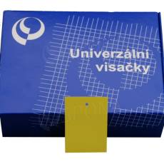 Papierové visačky, typ 4060, 40 x 60 mm, bez potlače, žlté, 1000 ks