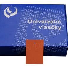 Papierové visačky, typ 4060, 40 x 60 mm, bez potlače, oranžové, 1000 ks