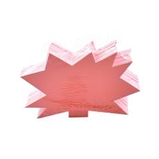 Papierové visačky DREAMER "ježko" 120 x 80 mm, červené, 90 ks