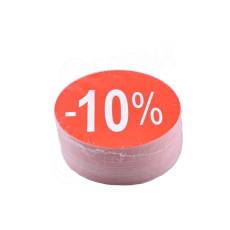 Papierové visačky SKONTO priemer 80 mm, potlač "-10%", červené, 80 ks