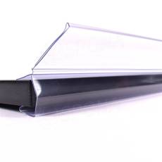 Cenovková lišta sklopná 40 x 600 mm, na polici 16-21 mm, transparentná