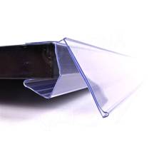 Cenovková lišta sklopná 40 x 663 mm, na polici 16-21 mm, transparentná