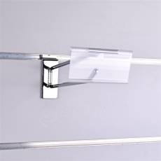 Cenovkové vrecko na háčik s hrazdou, 40 x 80 mm, priehľadné