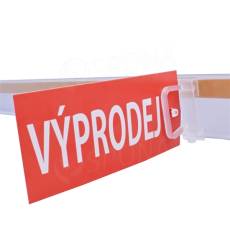 Držiak cenovky na cenovkovú lištu do 3 mm, pre cenovku s dierkou 4 mm, transparent