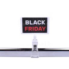 Cenovkový systém MEMO, clip, štipec s cenovkou 8,5 x 5 cm do max. priemeru 25 mm