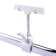 Cenovkový systém MEMO, clip XL s prstom, štipec do max. priemeru 32 mm, biely