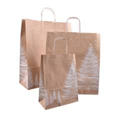 Taška papierová BIANCO NATALE, 36 x 12 x 41 cm, 100 gr, vianočný vzor