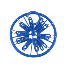 Plastový ramenový vešiak, kolotoč, 10 štipcov, rôzne farby, 1 ks