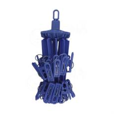 Plastový ramenový vešiak, kolotoč, 20 štipcov, rôzne farby, 1 ks