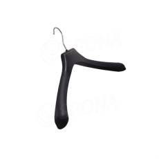Konfekčný plastový vešiak, typ EA43, šírka 43 cm, čierne, 1 ks