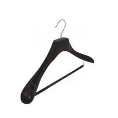 Drevený vešiak Deluxe 70P, tmavá čerešňa, šírka 45 cm, s priečkou, 1 ks