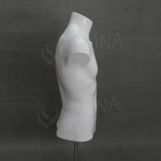Torzo pánske EKO s podstavcom, lesklá biela