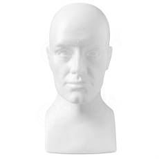 Hlava pánska ALEX plastová, farba biela