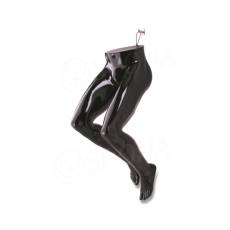 Torzo nohy pánske na zavesenie, vrátane háku na stenu, čierna lesklá farba