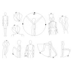 Figurína detská FLEXIBLE 15 rokov, dievča, abstrakt, čierna, flok