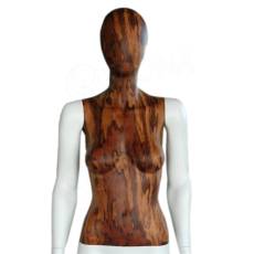 Figurína dámska WOOD 310, matná biela, drevený dekor