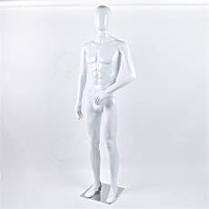 Figurína pánska DEREK 03, lesklá biela