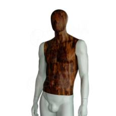 Figurína pánska WOOD 310, matná biela, drevený dekor