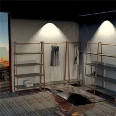 Štender SVEDESE A, šírka 65 cm, výška 183 cm, vrátane držiaku police, antracit