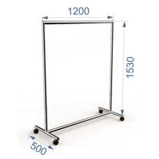 Štender 1039, výška 153 cm, šírka 120 cm, chróm