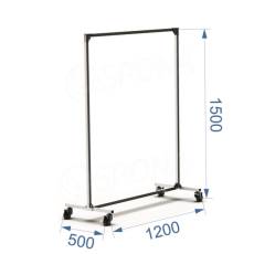 Štender PRIMO KIT 1C, šírka 120 cm, výška 150 cm, bronz a chróm