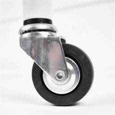 Štender EOS01C, výška 155 cm, šírka 140 cm, malé kovové kolieska, čierny