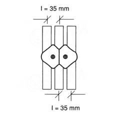 BLOCK 25, trojitá spojka, chróm