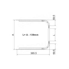 VARIANT U-rampa FLEXI, spoj ABS 67, chróm