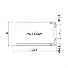 VARIANT U-rampa FLEXI, spoj ABS 65, chróm